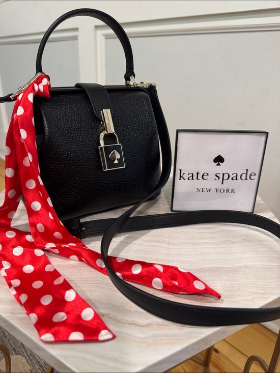 kate spade Handbags - Kate Spade New York Bag Small Remedy Black Leather Top-Handle Crossbody Bag EUC